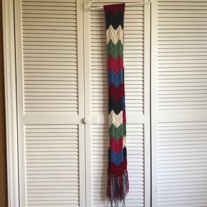 Extra long rainbow colored scarf